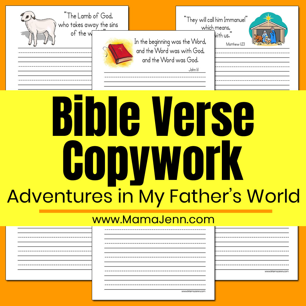 Adventures in MFW Bible Verse Copywork Printables