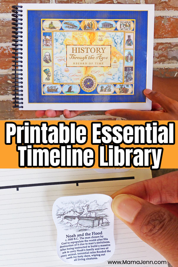 Home School in the Woods Printable Essential Timeline Library
