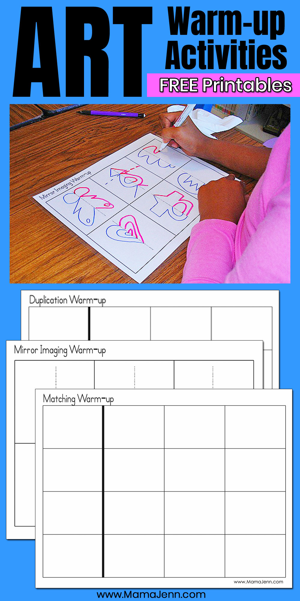 FREE Printable Art Warm-up Activities