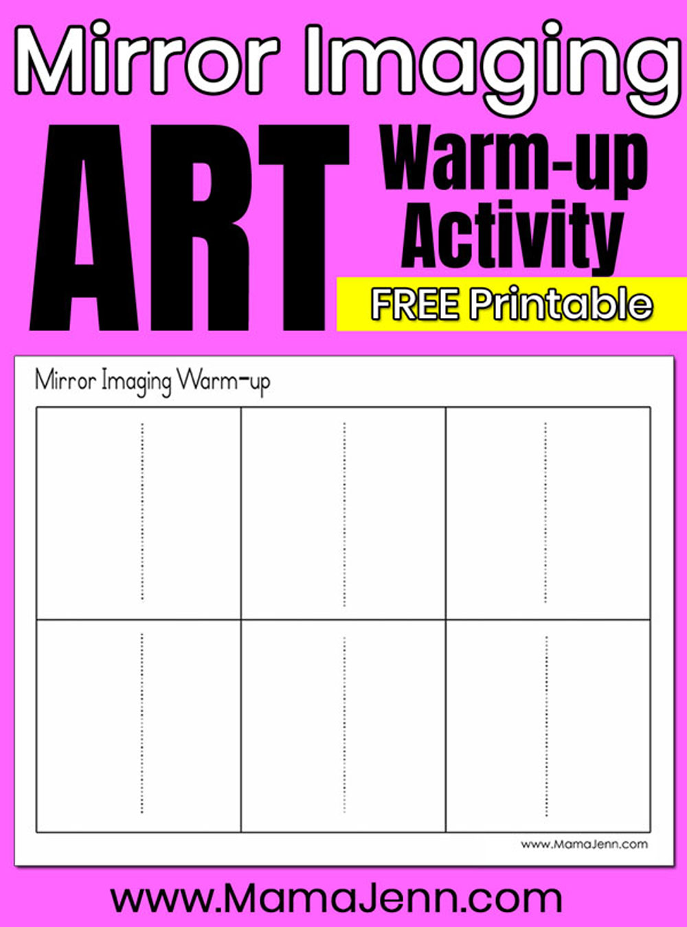 FREE Printable Mirror Imaging Art Warm-up Activity