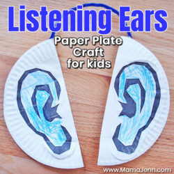 Listening Ears Paper Plate Craft for Kids