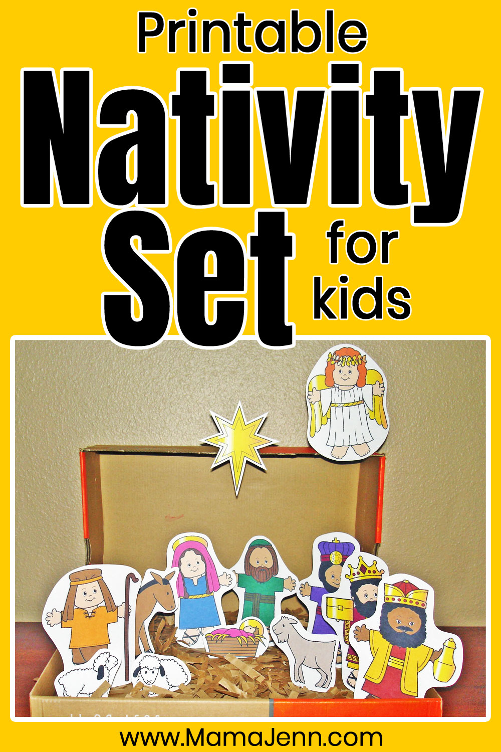 Cute Printable Christmas Nativity Set for Kids