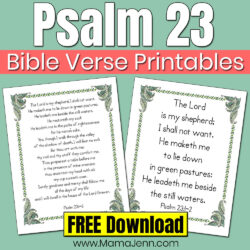 Psalm 23 Bible Verse Printables