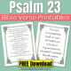 Psalm 23 Bible Verse Printables