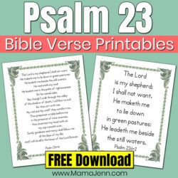 Psalm 23 Bible Verse Printables