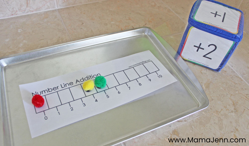 Number Line Addition Game Board