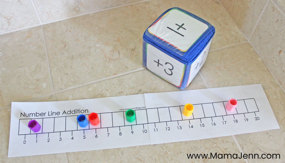 Number Line Addition Printable Game