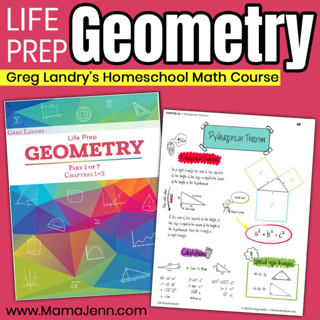 Greg Landry Homeschool Life Prep Geometry Class