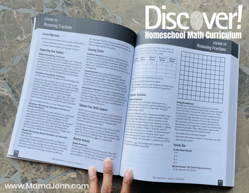 The Discover! Curriculum Math 6 Instructor Guide