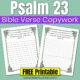 Psalm 23 Bible Verse Copywork