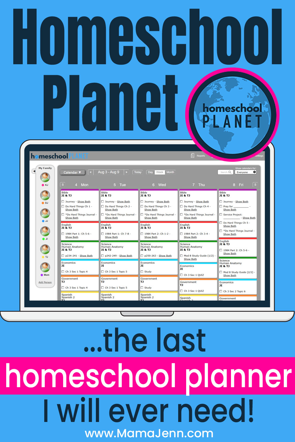 Homeschool Planet Online Home School Planner