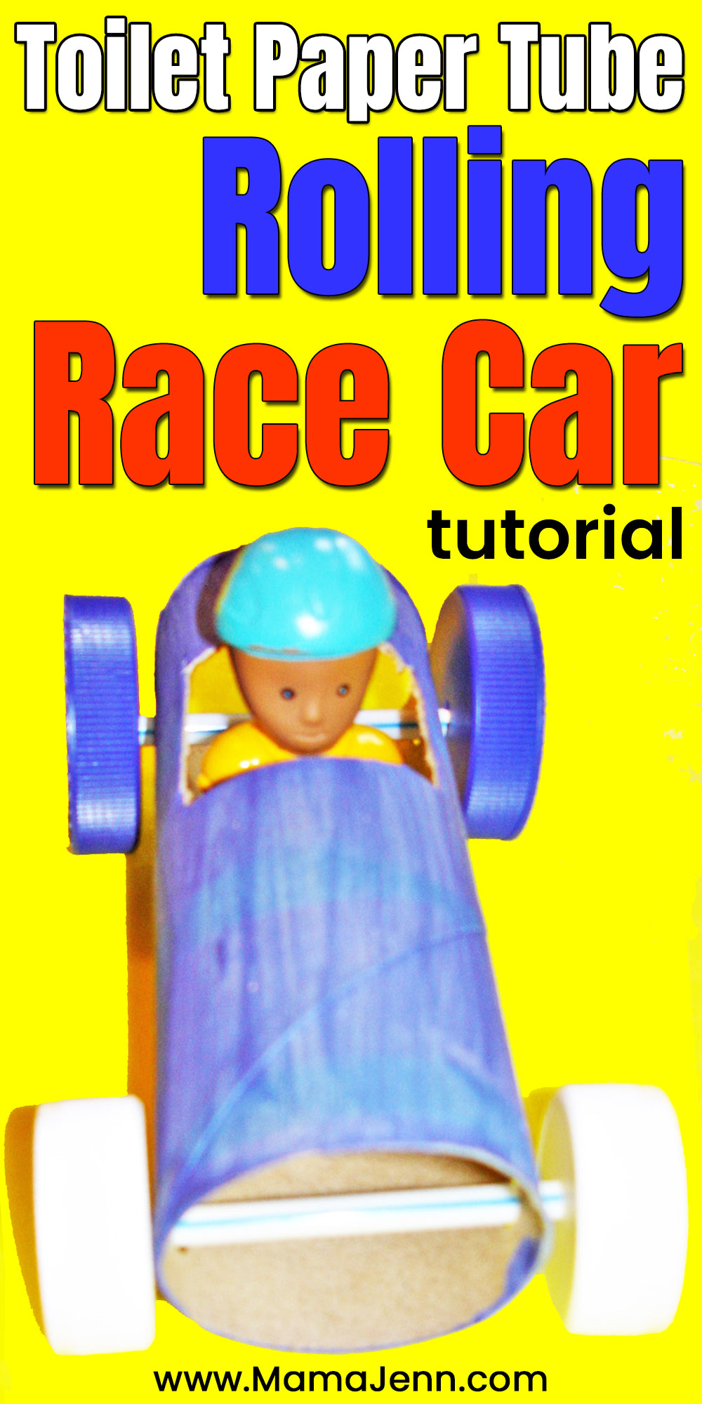 Toilet Paper Tube Rolling Race Car Tutorial