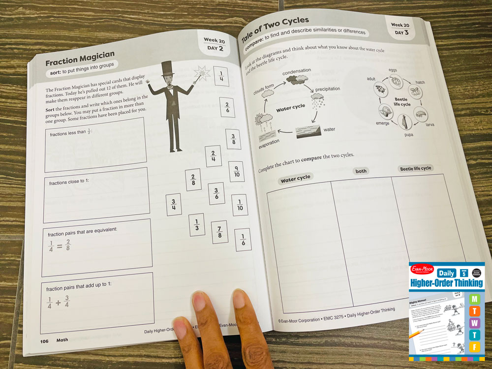 Daily Higher-Order Thinking Evan-Moor workbook Carson Dellosa