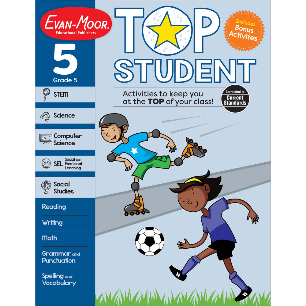 Top Student Evan-Moor workbook on Carson Dellosa