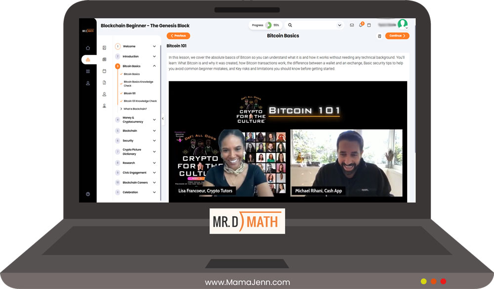 Blockchain Beginner-The Genesis Block Mr. D Math Online Course