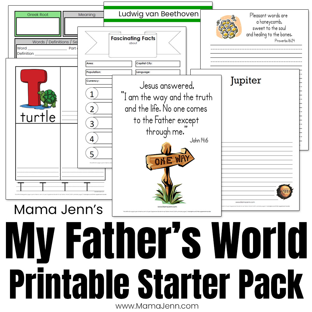 My Father's World Printable Starter Pack